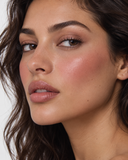 Lilac Dream Cream Blush Stick worn on cheeks
