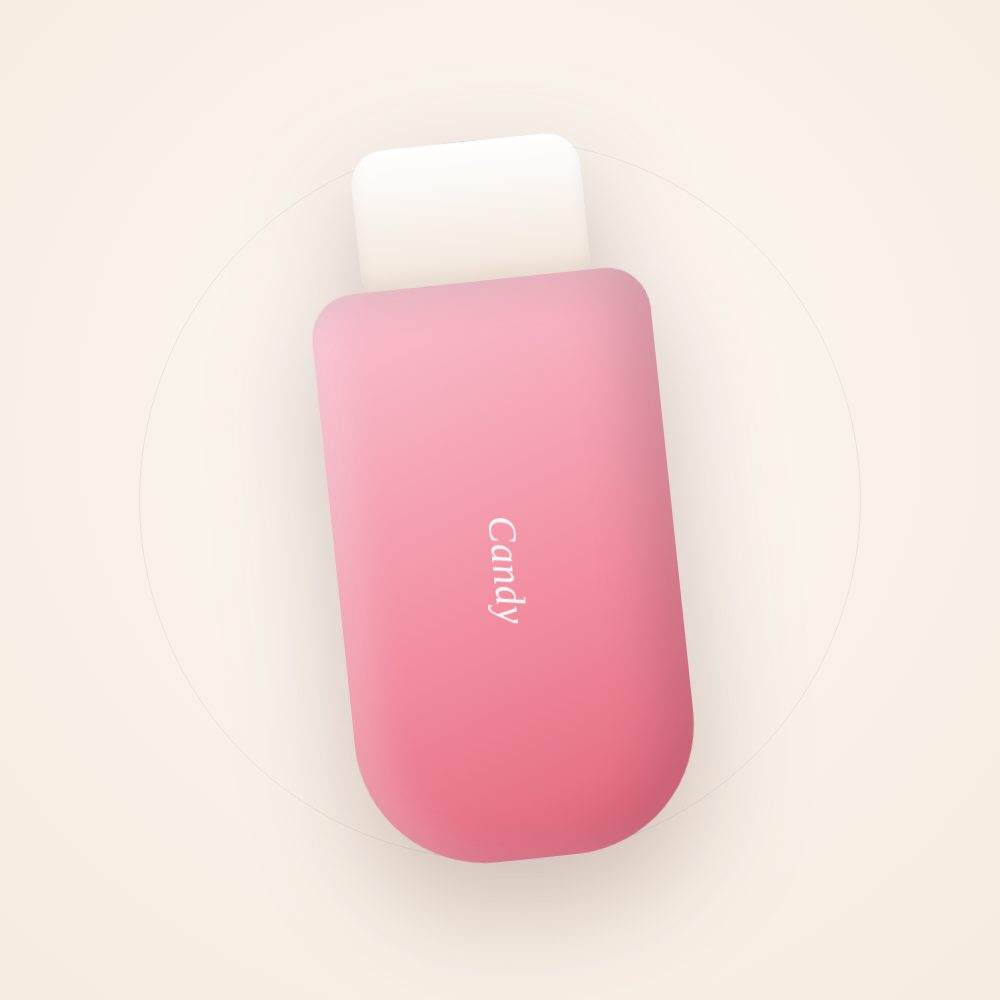 Candy SPF Lip Butter illustrated packaging graphic
