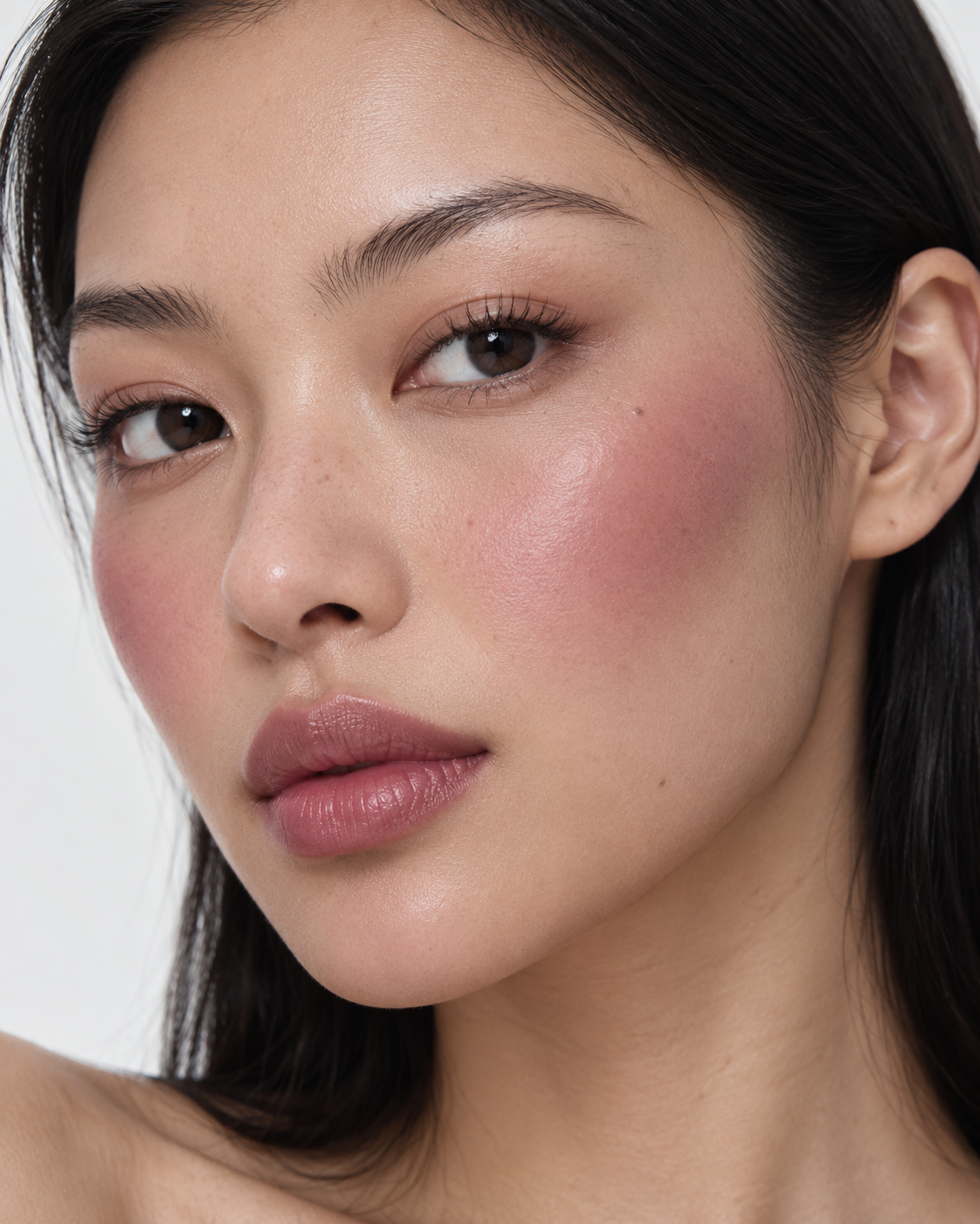 Pink Fever Cream Blush Stick worn on cheeks